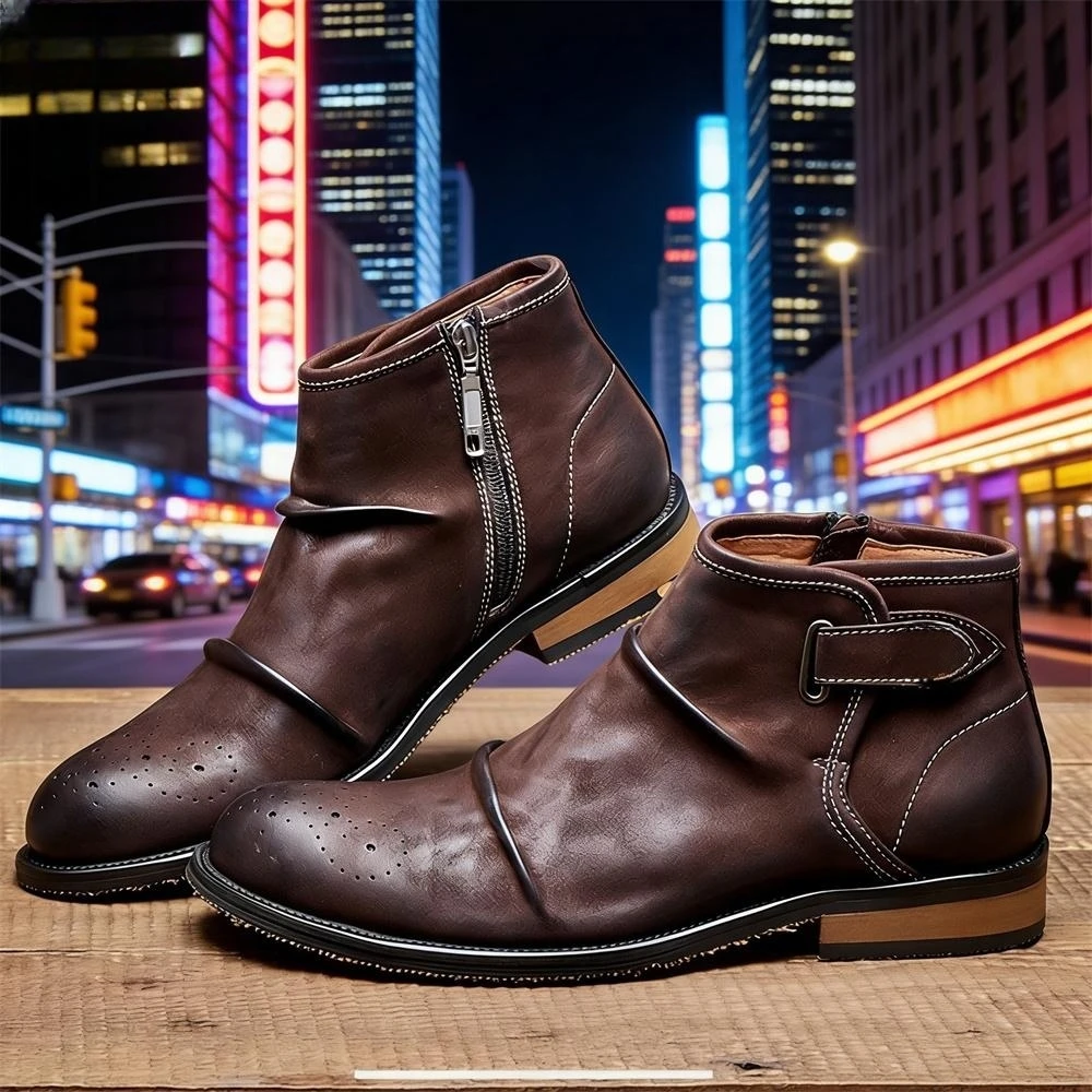 Formal Men Daily Wear Footwear - Bottes à bout brogue pour homme,