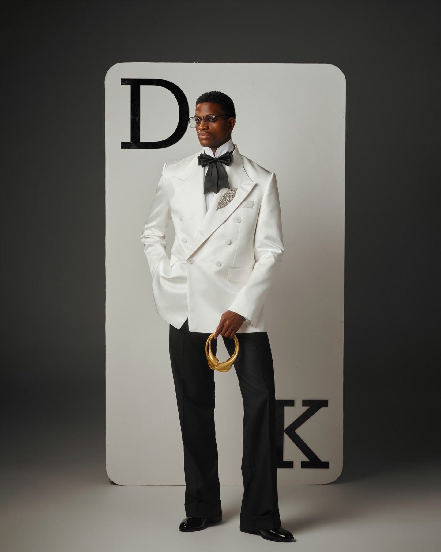 Men Formal Wear Black And White - Ensemble de costume blanc pour homme