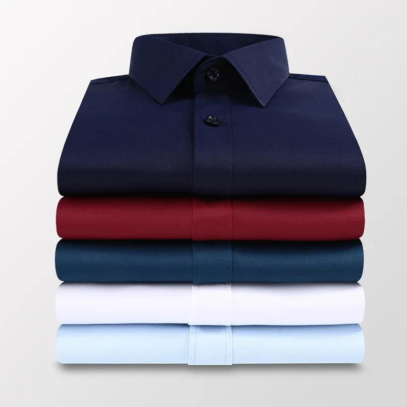 Men Formal Wear Black And White - Nouvelles Chemises Homme Manches Longues Printemps