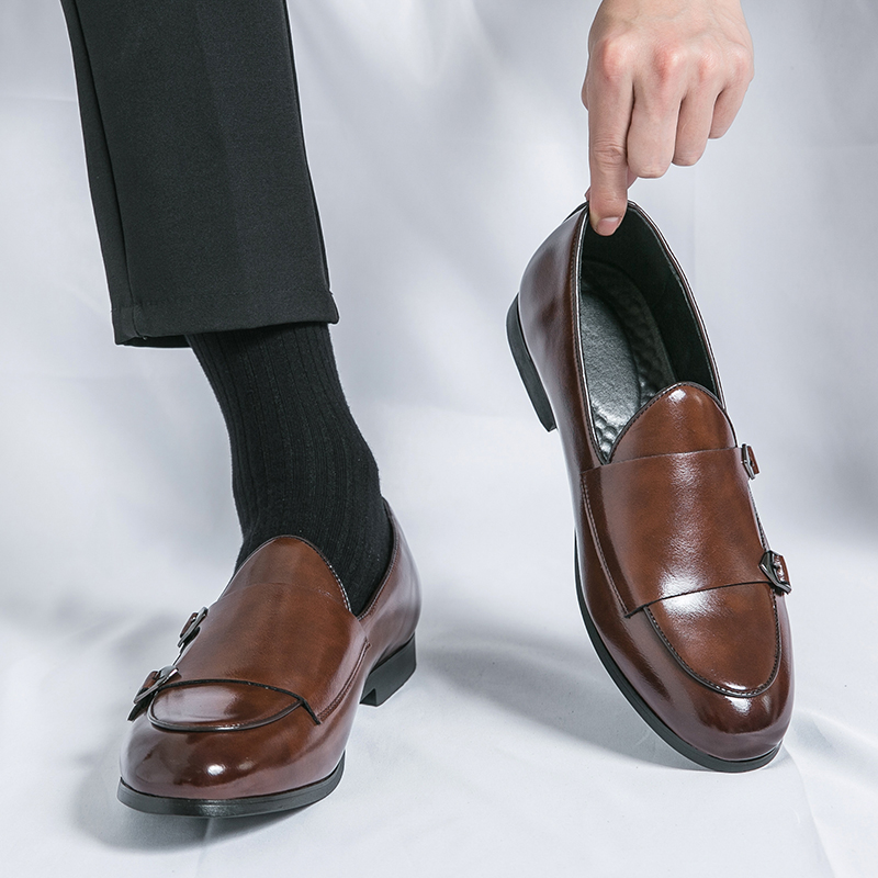 Men'S Luxury Formal Wear - Homme chaussures en cuir formel moine