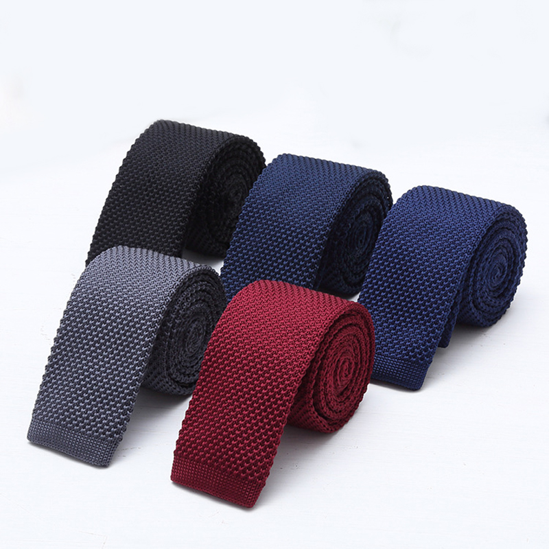Men Formal Wear Black And White - Cravates en tricot noir et blanc