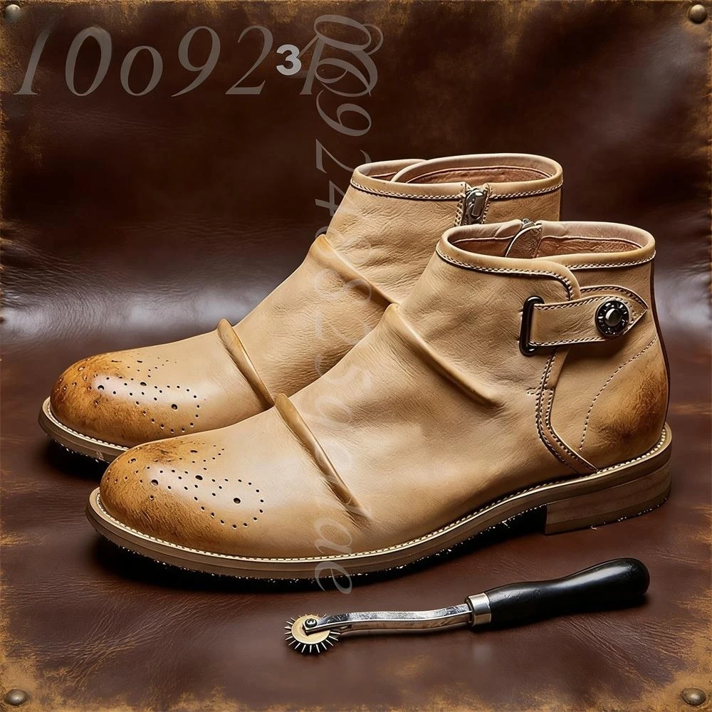Bottes à bout brogue pour homm - Formal Men Daily Wear Footwear avis et prix