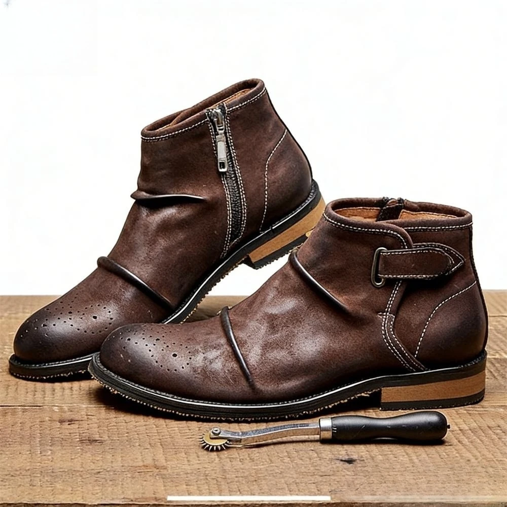 Bottes à bout brogue pour homm - Formal Men Daily Wear Footwear avis et prix