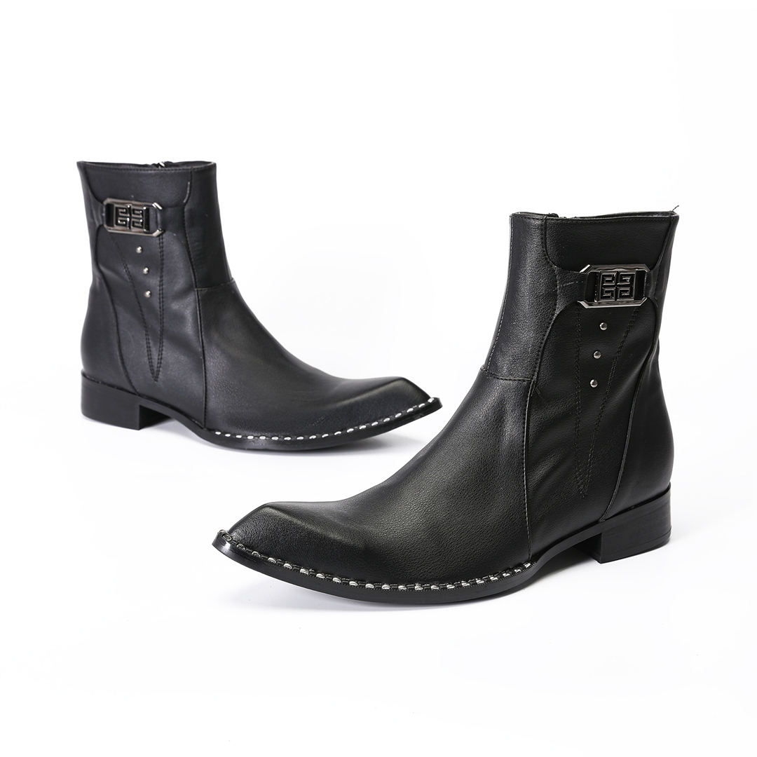 Bottines en cuir véritable à b - Men'S Formal Style avis et prix