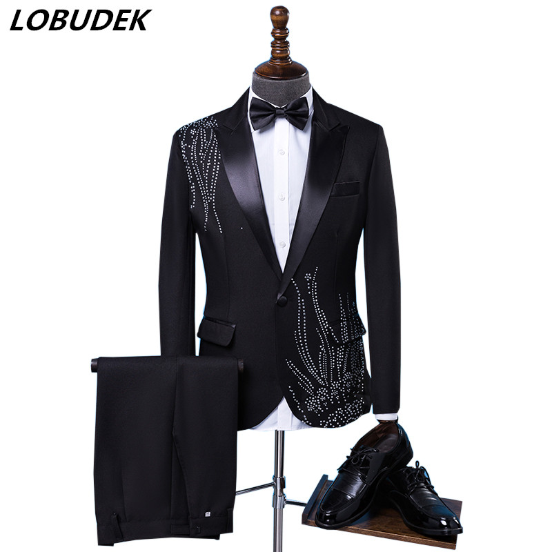 Costume formel slim fit pour h - Men Formal Wear Black And White avis et prix