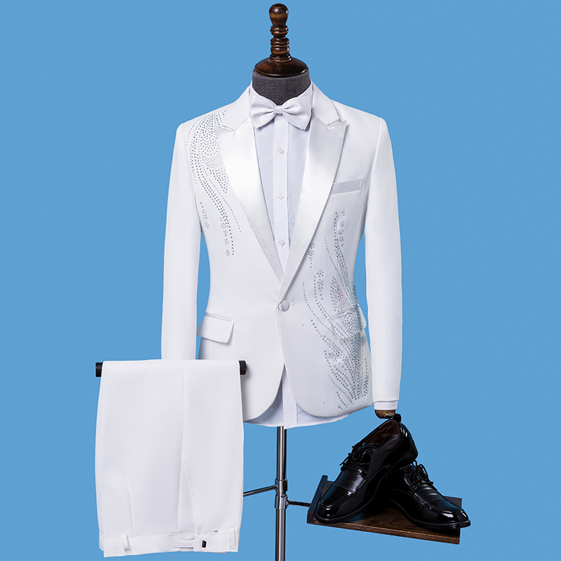 Costume formel slim fit pour h - Men Formal Wear Black And White avis et prix