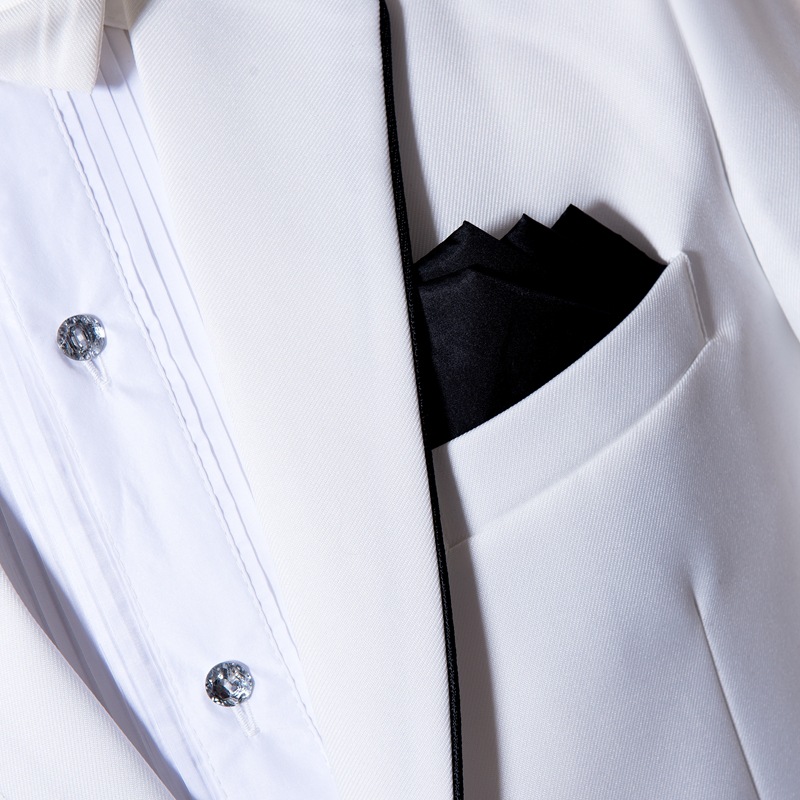 Nouveau costume décontracté bl - Men Formal Wear Black And White avis et prix