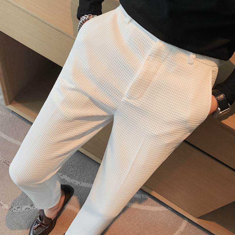 Pantalon gaufré extensible pou - Men'S Formal Style avis et prix