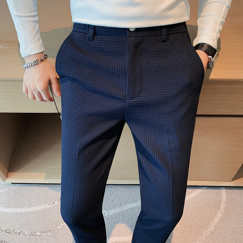 Pantalon gaufré extensible pou - Men'S Formal Style avis et prix