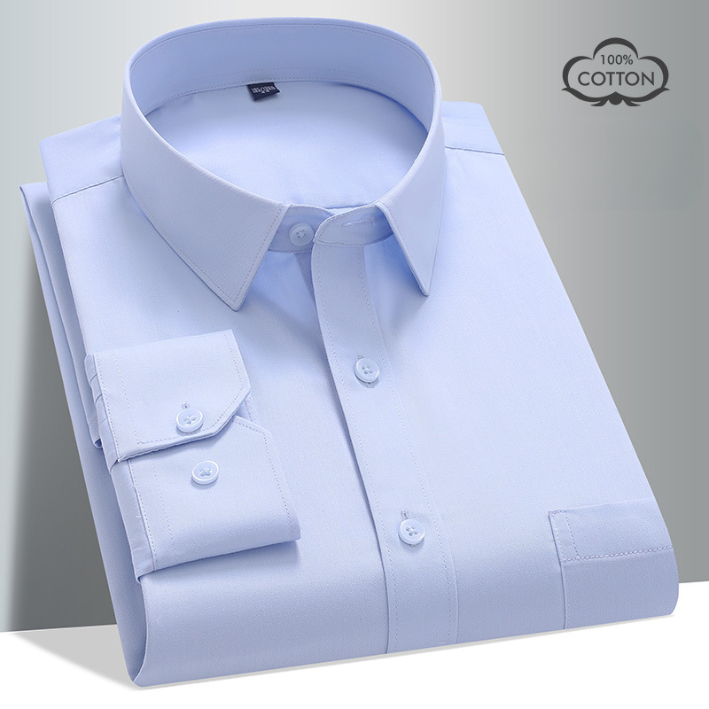 8XL 100 coton chemise à manche - Men Formal Wear Black And White avis et prix