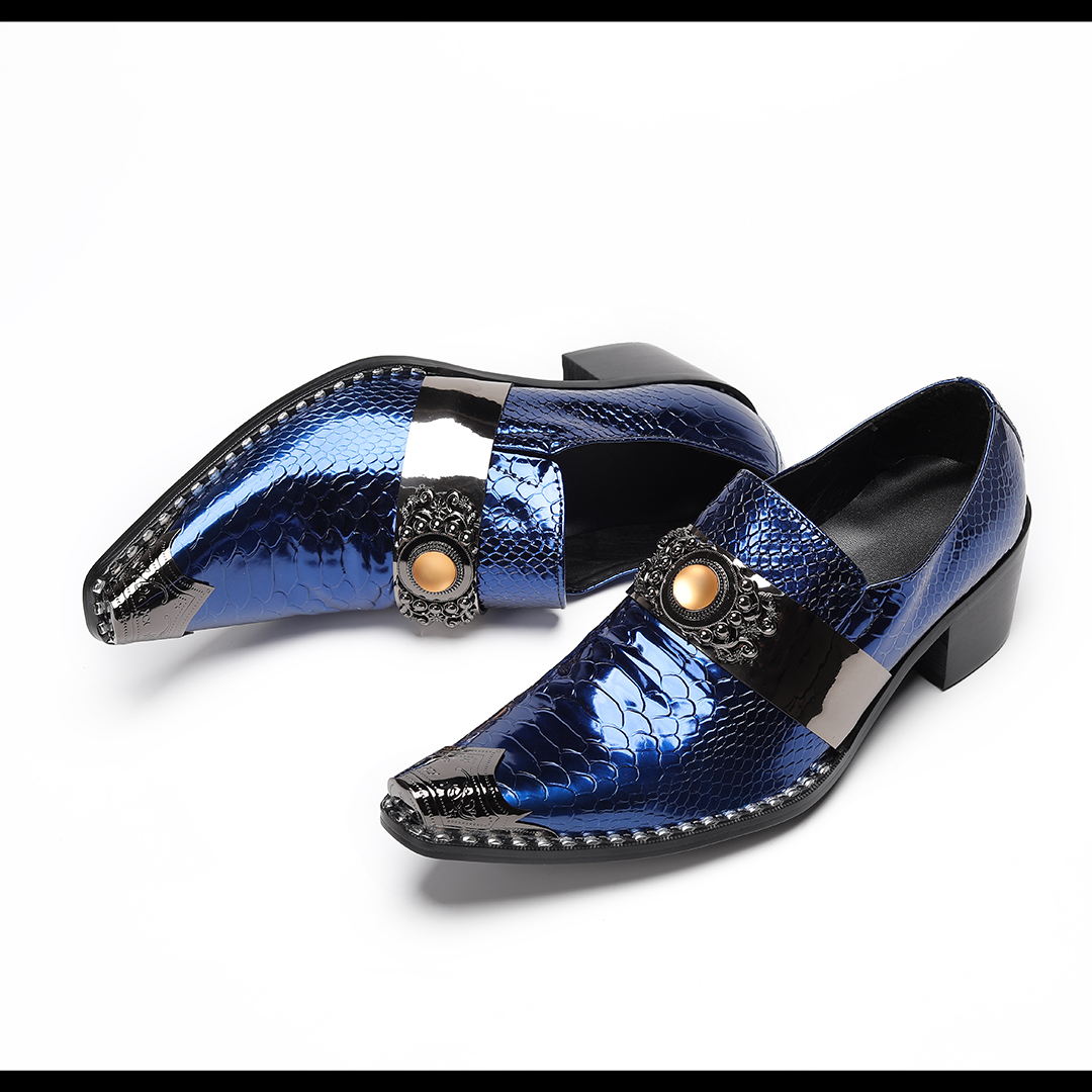 Chaussures de luxe en métal bl - Men'S Luxury Formal Wear avis et prix