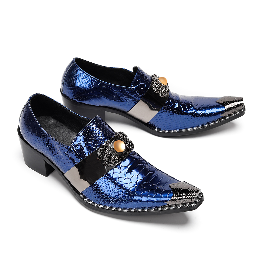 Chaussures de luxe en métal bl - Men'S Luxury Formal Wear avis et prix
