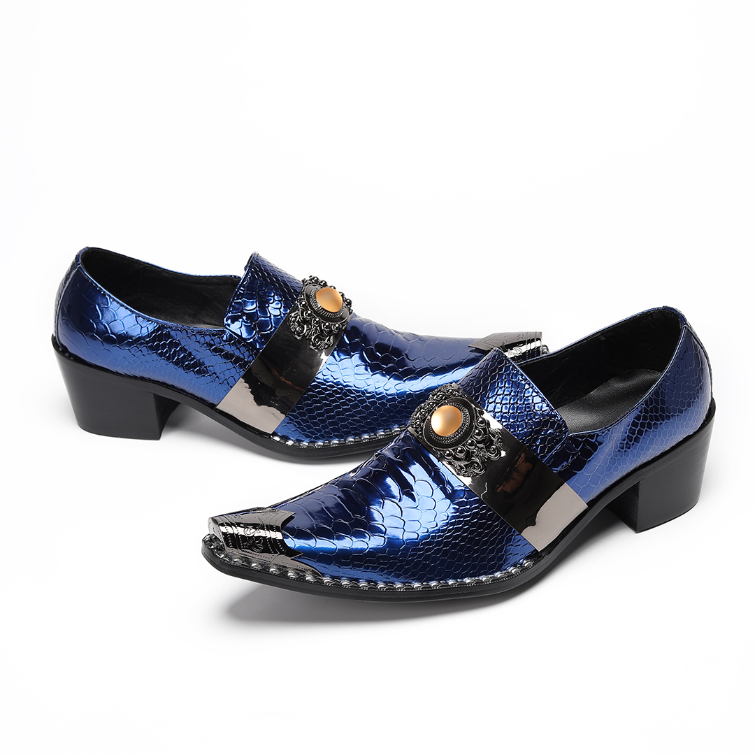 Chaussures de luxe en métal bl - Men'S Luxury Formal Wear avis et prix