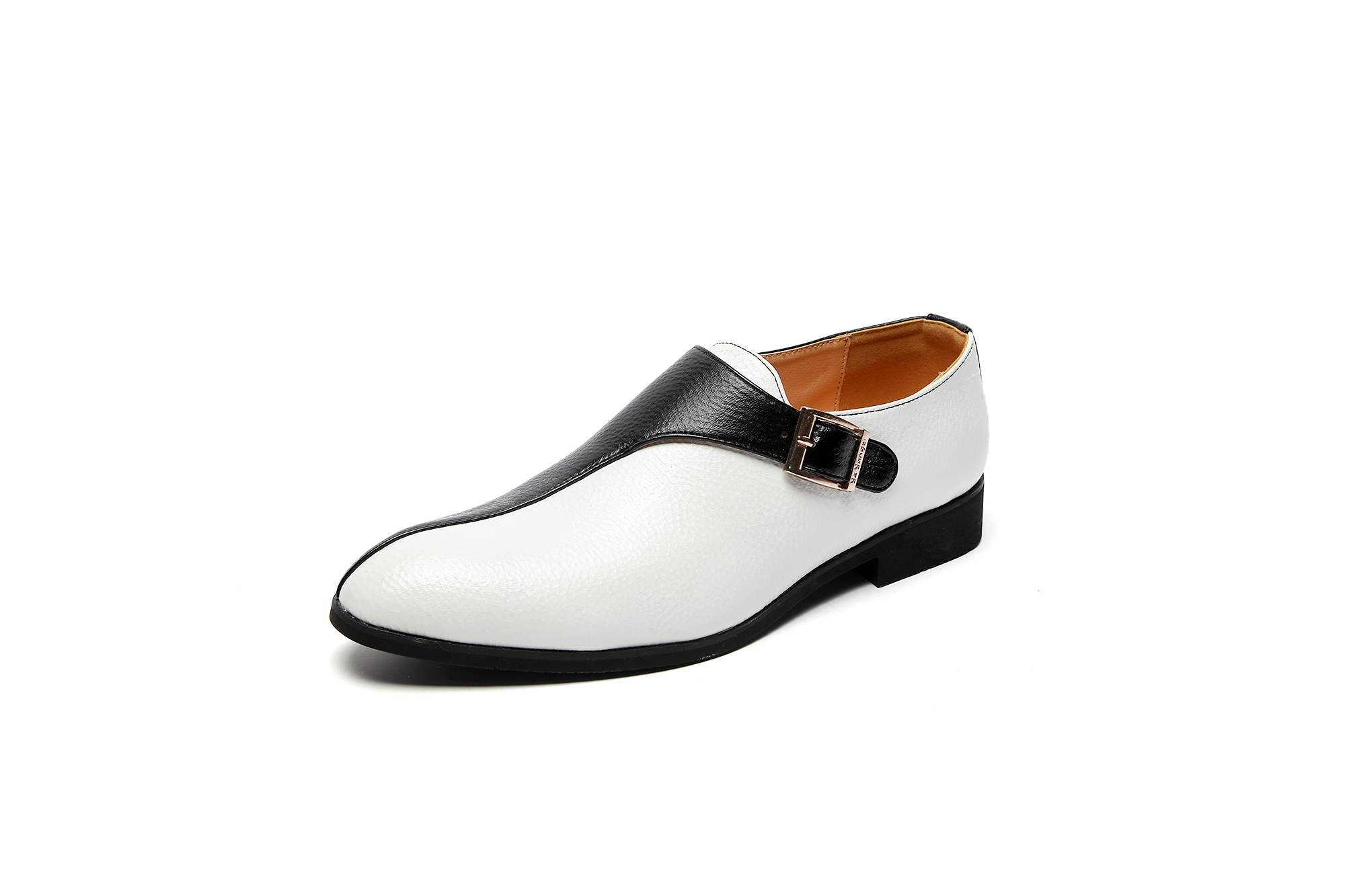 Mocassins classiques noirs et  - Men Formal Wear Black And White avis et prix