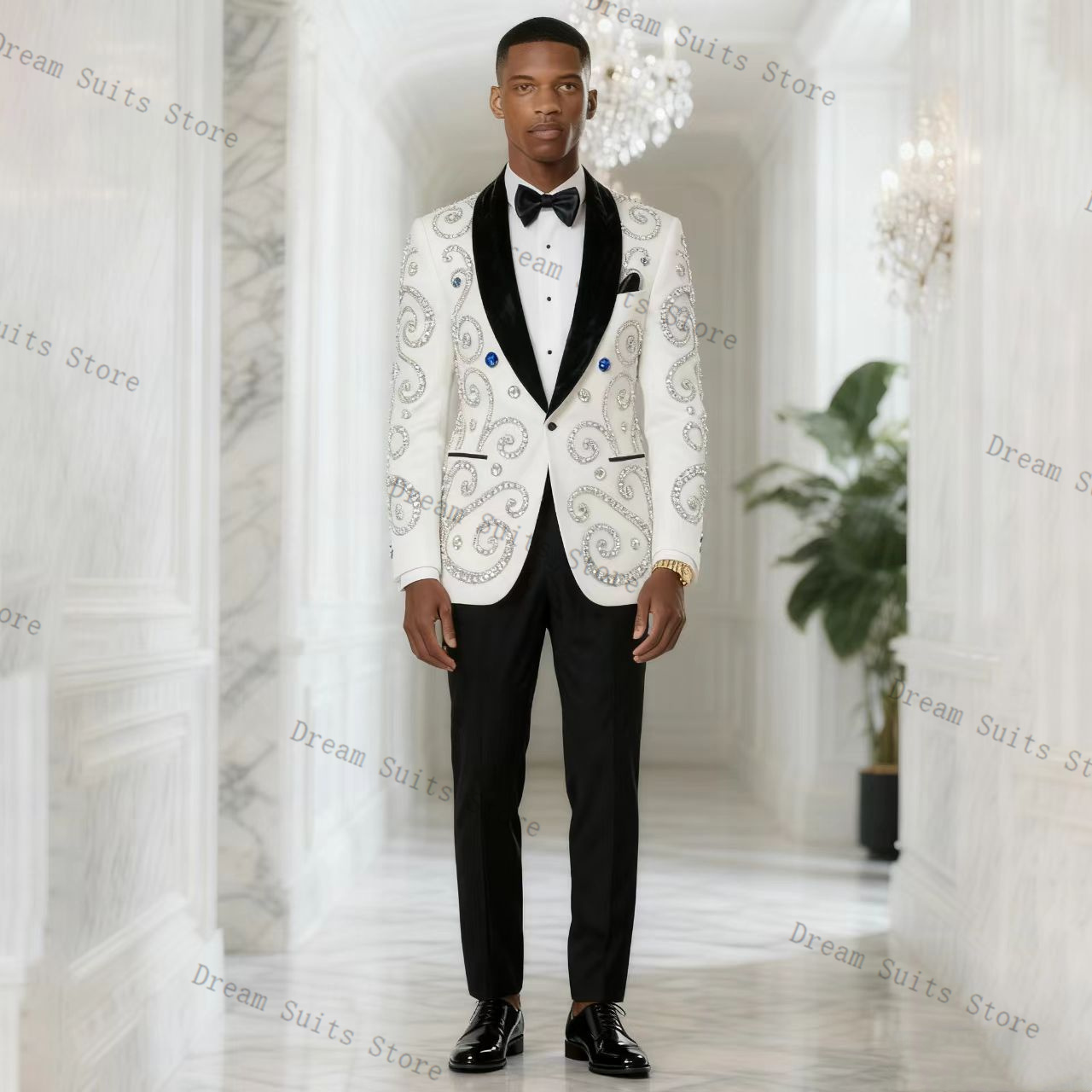 Ensemble de costume pour homme - Men Formal Wear Black And White avis et prix