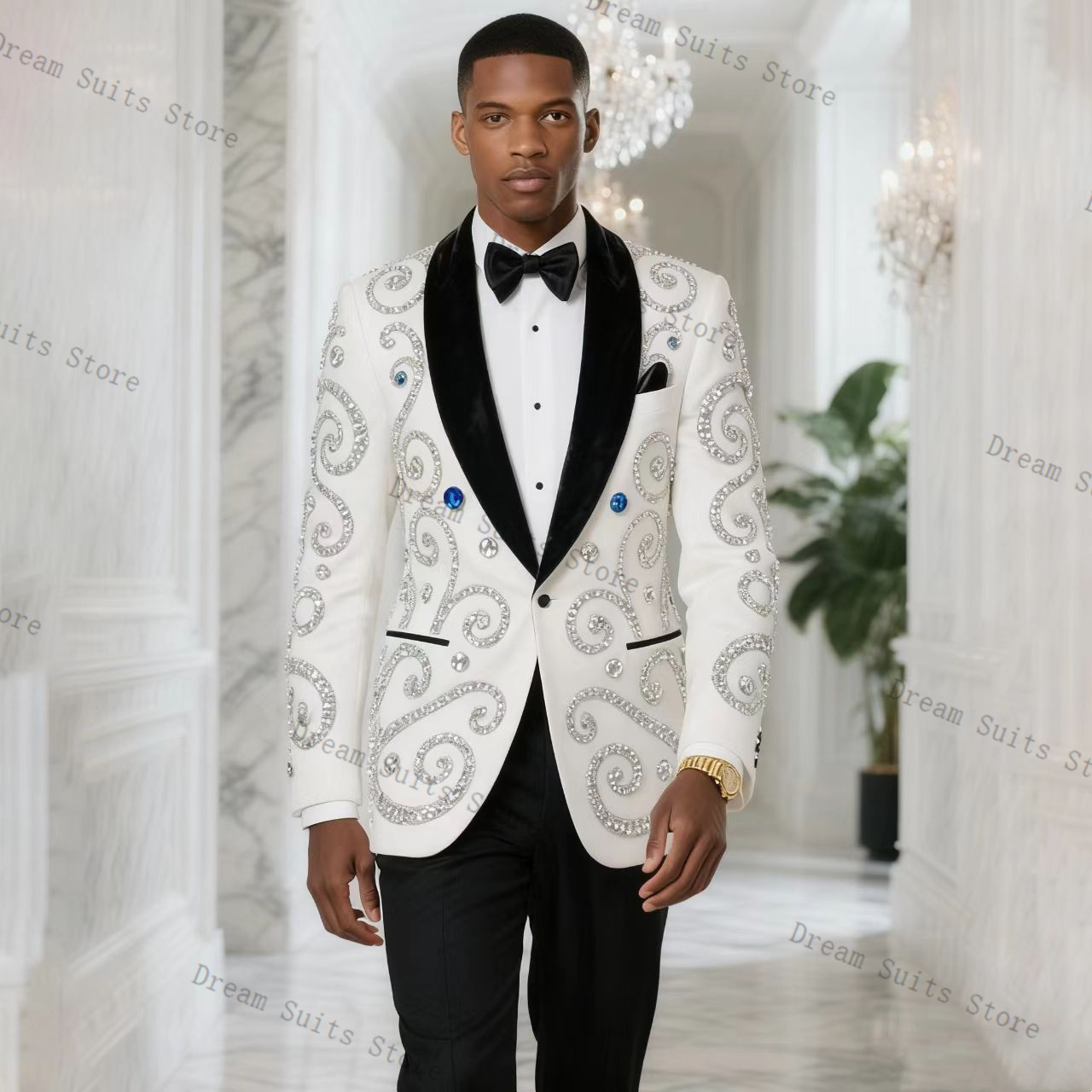 Ensemble de costume pour homme - Men Formal Wear Black And White avis et prix