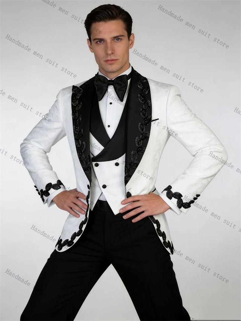 Ensemble de costume homme blan - Men Formal Wear Black And White avis et prix
