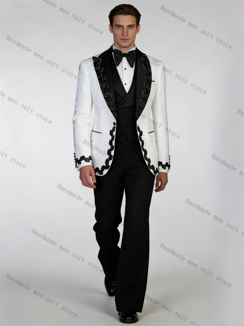 Ensemble de costume homme blan - Men Formal Wear Black And White avis et prix