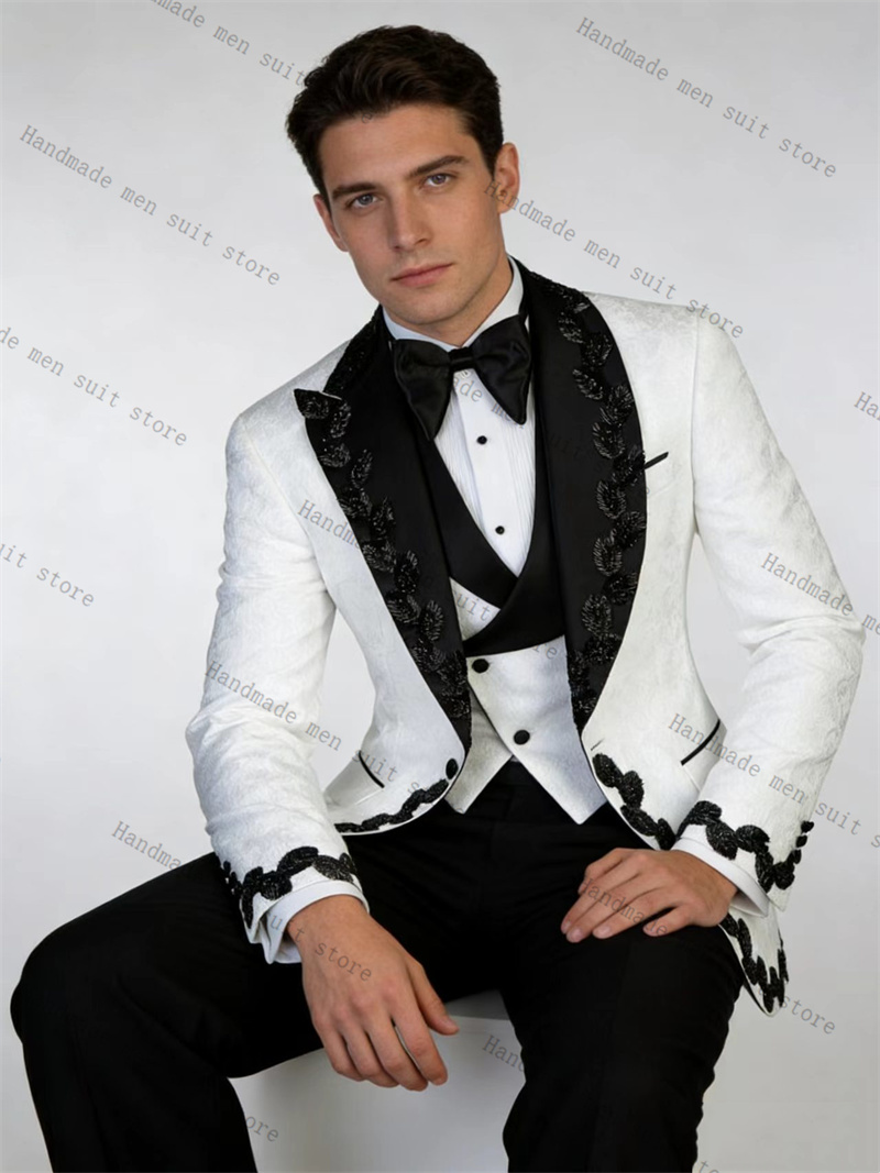 Ensemble de costume homme blan - Men Formal Wear Black And White avis et prix