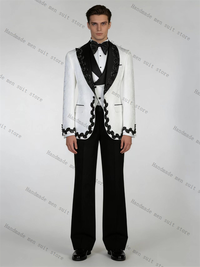 Ensemble de costume homme blan - Men Formal Wear Black And White avis et prix