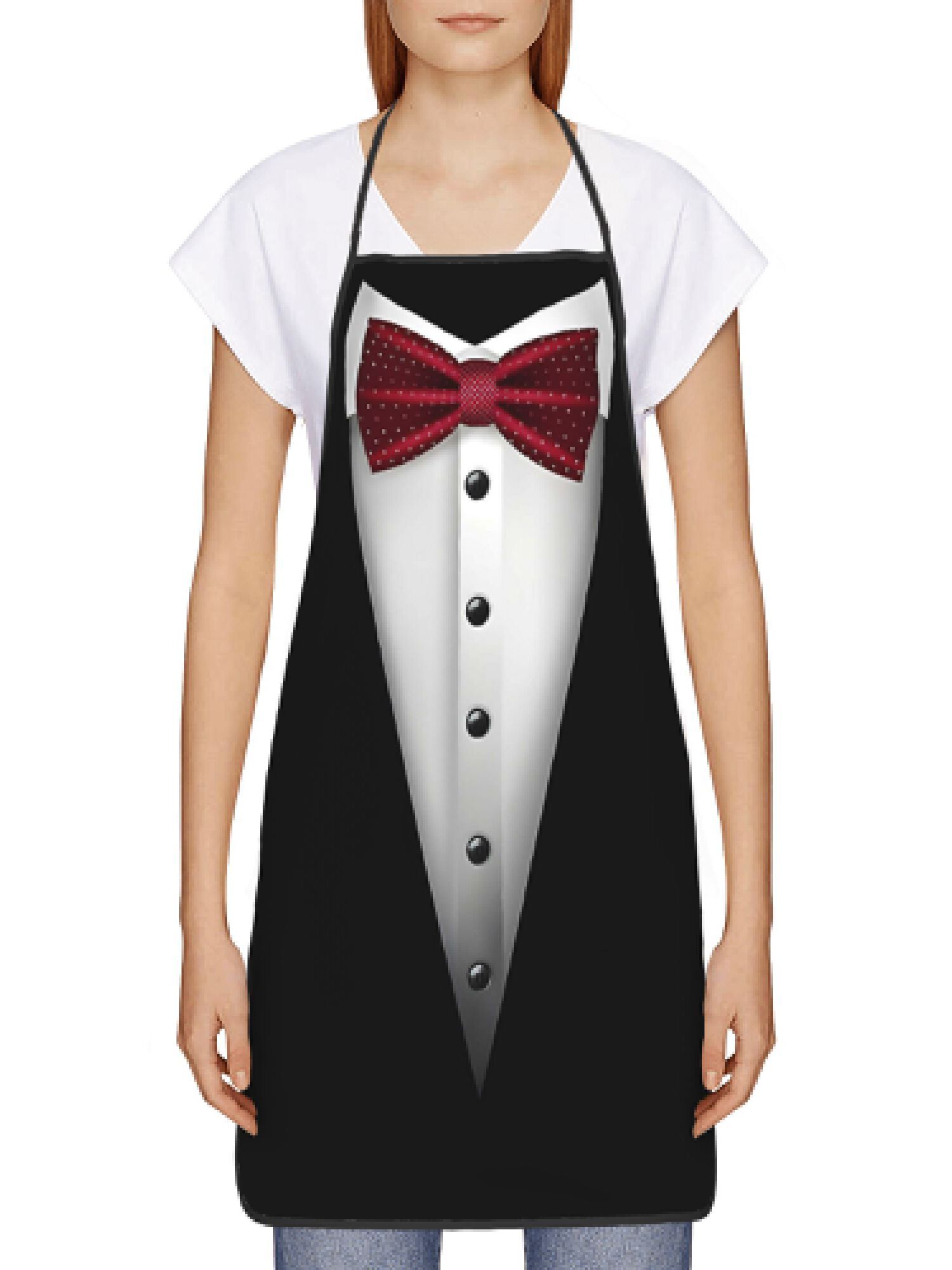 Tablier de smoking rouge avec  - Men Formal Wear Black And White avis et prix